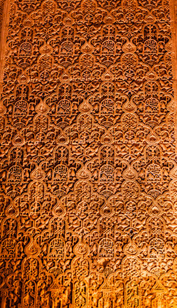 Moorish Wall Designs Sala de Albencerrajes Alhambra Moorish Granada Andalusia Spain  のeditorial素材