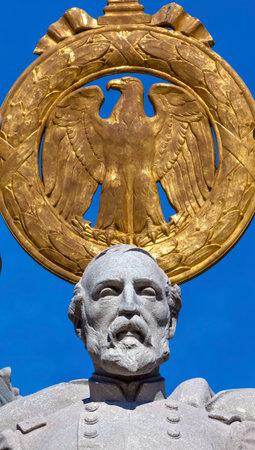 George Gordon Memorial Civil War Statue Pennsylvania Ave Washington DC Public Artwork のeditorial素材