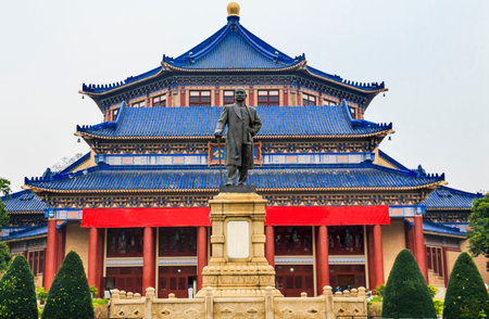 Sun Yat-Sen Memorial Guangzhou City Guangdong Province China.  Sun Yat-Senのeditorial素材