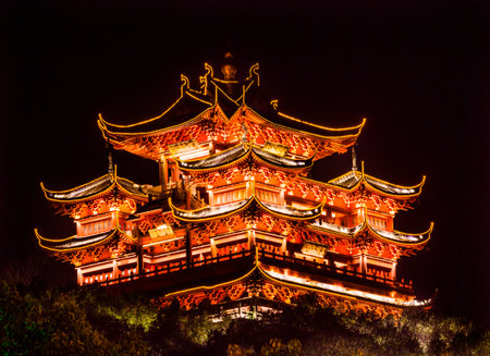 City God Chenghuang Pavilion West Lake Hangzhou Zhejiang Chinaのeditorial素材