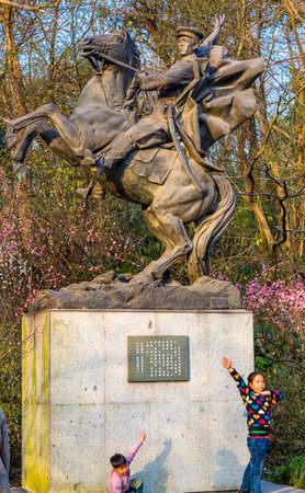 Cadet Horse Statue Students  West Lake Hangzhou Zhejiang China .のeditorial素材