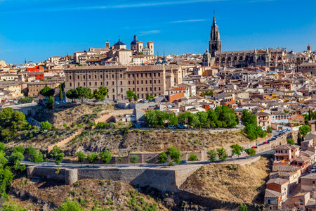 Cathedral Churchse Medieval City Toledo Spain.  Cathedral started in 1226 finished 1493のeditorial素材