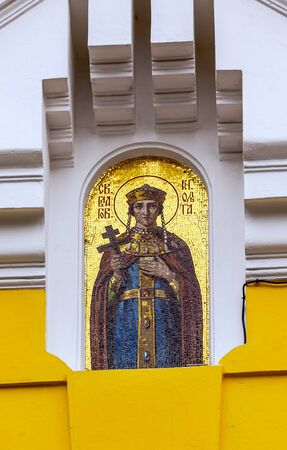 Queen Mosaic Saint Volodymyr Cathedral Kiev Ukraine.  Saint Volodymyr was built between 1882 and 1896.  It is the mother church of the Ukrainian Orthodox church.の写真素材