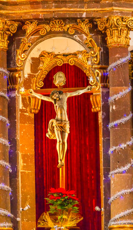Christ Cross Crucifix Convent Immaculate Conception The Nuns San Miguel de Allende, Mexico. Convent of Immaculate Conception was created in 1754.のeditorial素材