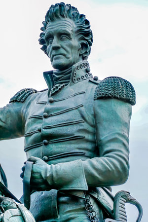 Andrew Jackson Statue President's Park Lafayette Square Washington DC Created in 1850 Clark Mills Sculptorのeditorial素材