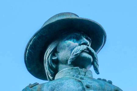 General John Logan Memorial Civil War Statue Logan Circle Washington DC.  Statue dedicated in 1901, Sculptors Franklin Simmons and Richard Hunt.  Logan was close to US Grant, promoted to Brigadier General at Fort Donelson, won the Congressional Medal of Hのeditorial素材