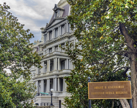 Old Executive Office Building Dwight Eisenhower Building, Vice President's Office Washington DC.  Located next to White House, built from 1871 to 1888の写真素材