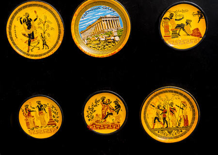 Greek Ancient Designs Magnets Parthenon Athens Greeceの写真素材