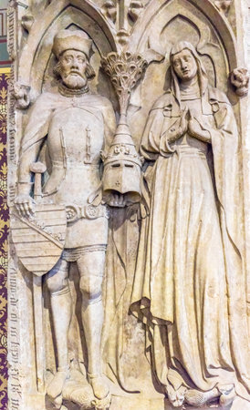 King Queen Statue All Saints Castle Castle Church Schlosskirche Lutherstadt Wittenberg Germany....