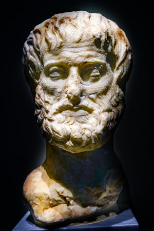 Philospher Aristotle Statue National Archaeological Museum Athens Greece. Teacher to Alexander...