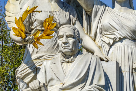 President Benito Juarez Hemicyle Monument Mexico City Mexico. Juarez is the Abraham Lincoln of Mexico.  Built in 1910のeditorial素材