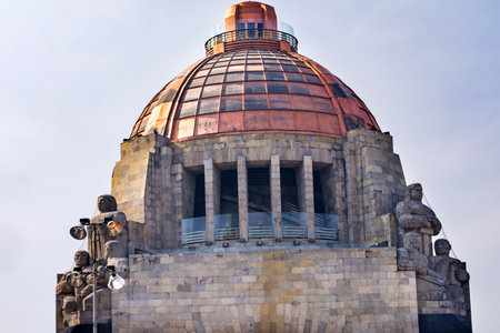1910 Revolution Monument Mexico City Mexico. Built in 1932 with the remains of many Revolutionary heroesのeditorial素材