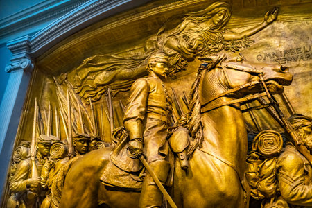 54th Massachusetts First Black Regiment Union Civil War Monument Model Smithsonian Institution...