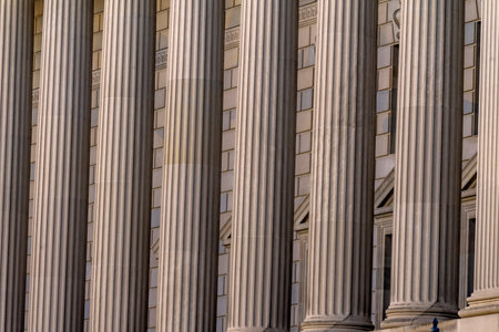 Columns Herbert Hoover Building Commerce Department 14th Street Washington DC.  Building completed...