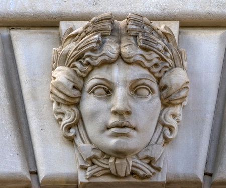 Federal Triangle Ancient Face Facade Environmental Protectioin Agency EPA Washington DCのeditorial素材