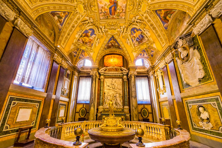 Golden Baptistry Basilica Santa Maria Maggiore Rome Italy. One of 4 Papal basilicas, built 422-432, built in honor of Virgin Mary, became Papal residency before Vaticanのeditorial素材