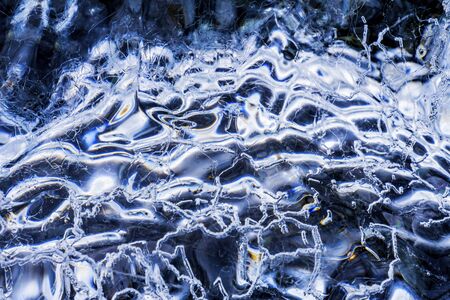 Ice Abstract Patterns Background Diamond Beach Jokulsarlon Glacier Lagoon Vatnajokull National Park Iceland.  Ice from Breioamkurjokull Glacierの写真素材