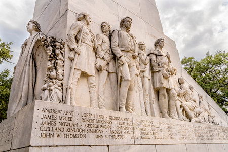 Alamo Heroes Cenotaph Memorial San Antonio Texas. Monument to heroes killed in 1836 battle between...