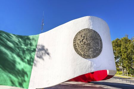 May 5th Cinco de Mayo United States Mexican Flag MonumentPuebla Mexico. の写真素材