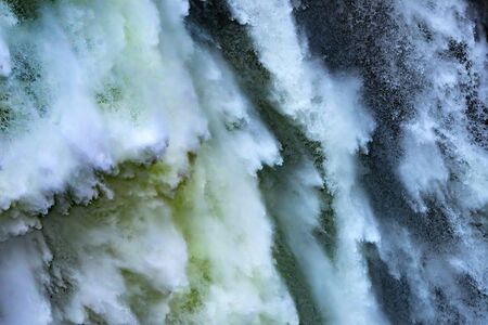 Snoqualme Falls Abstract Washington State Pacific Northwest Gushing Waterfall Creates Intricate Patternsの写真素材