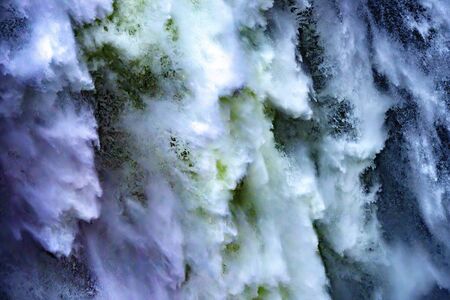 Snoqualme Falls Abstract Washington State Pacific Northwest Gushing Waterfall Creates Intricate Patternsの写真素材