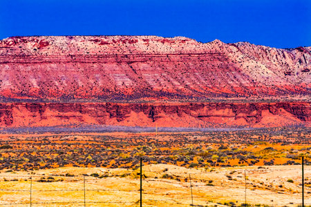 Colorful Red Canyon Yellow Desert Monument Valley Utah.の写真素材