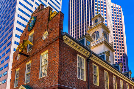 Faneuil Meeting Hall Freedom Trail Boston Massachusetts.  Meeting place American Revolution later Town Hall British government house during occupationの写真素材