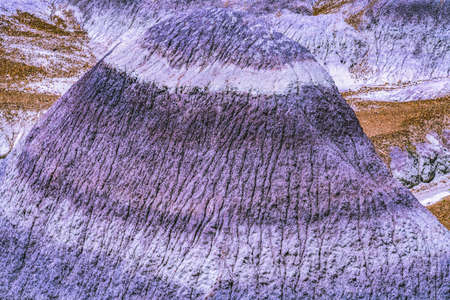 Purple Mountain Valley Blue Mesa Painted Desert Petrified Forest National Park Arizonaの写真素材