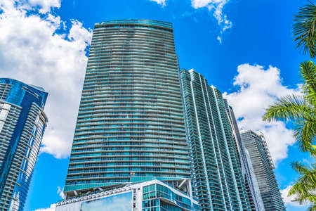 High Rise Apartment Buildings, Skyscrapers Downtown Miami Florida