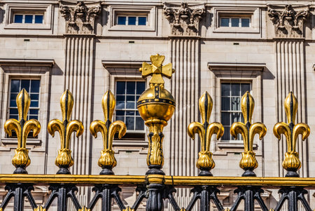 Cross Orb Gate Westminster London England.  Orb Symbolizes Christ Dominion Over the World. Christian...