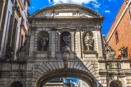 Temple Bar Gateway To City of London England. Commissioned by King Charles II. Designed by...