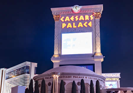 Caesars Palace Hotel, Las Vegas Nevada USA, March 30, 2020のeditorial素材