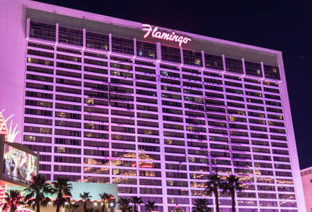 The Flamingo Hotel near Las Vegas Strip, Las Vegas Nevada USA, March 30, 2020のeditorial素材