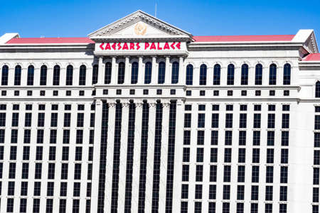 Caesars Palace Hotel, Las Vegas Nevada USA, March 30, 2020のeditorial素材