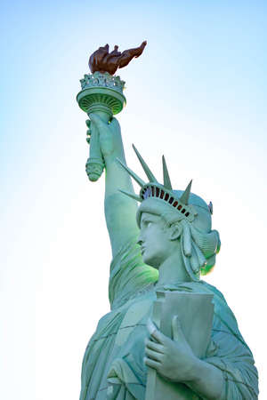 New York-New York Hotel & Casino Statue of Liberty, Las Vegas Nevada USA, March 30, 2020のeditorial素材