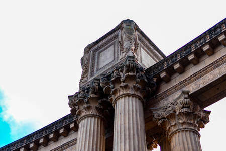 Big stone walls and foundation from the Palace of Fine Arts in San Francisco, California