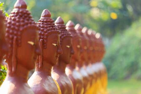 Close up image of Buddha faceの写真素材