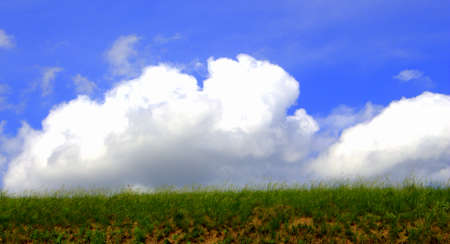Cloudy Fieldの写真素材
