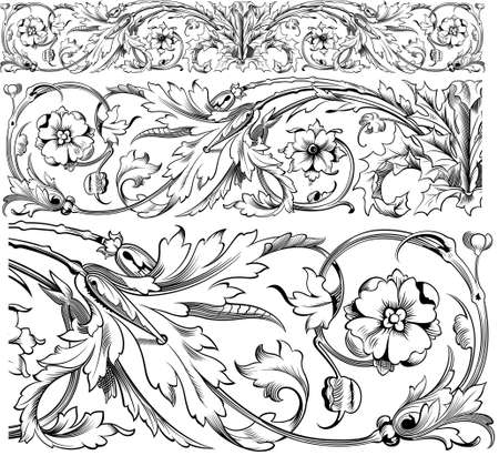 floral design elementのイラスト素材