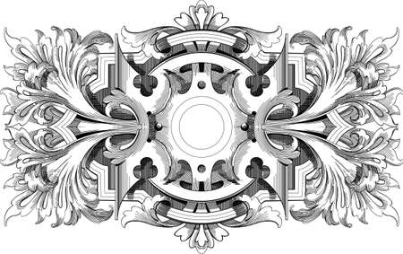 vintage design elementのイラスト素材