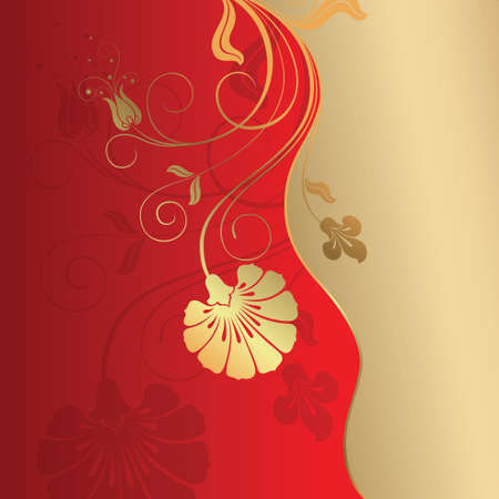 Red Flower Design Backgroundのイラスト素材