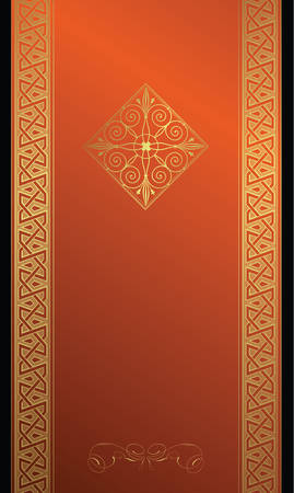 classic floral background with borderのイラスト素材