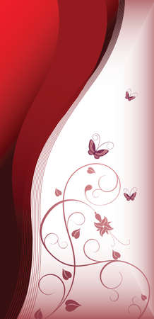 red floral backgroundのイラスト素材