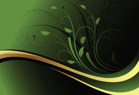 green floral backgroundのイラスト素材