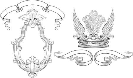 vintage design elementsのイラスト素材