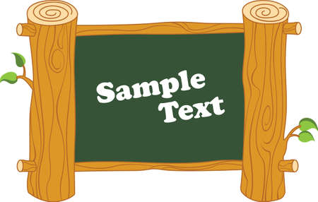 wooden sign boardのイラスト素材
