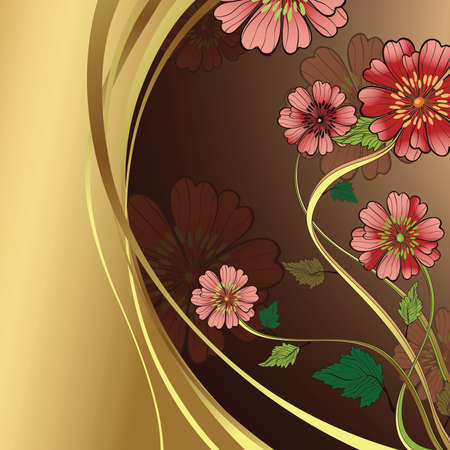 pink flowersのイラスト素材