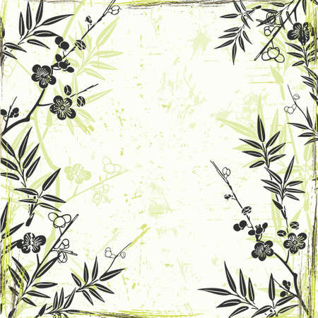 japanese floralのイラスト素材