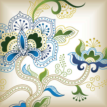 abstract floral Fのイラスト素材