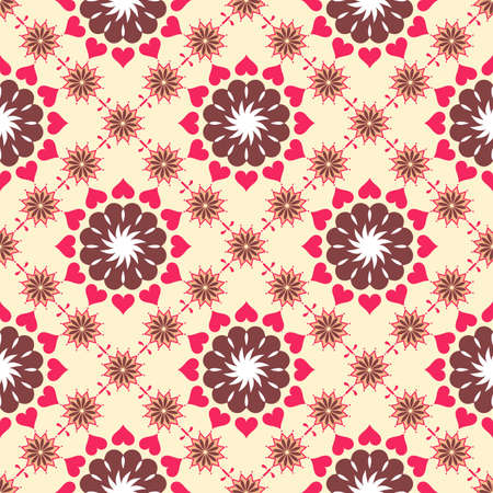 Retro Floral Pattern SEAMLESSのイラスト素材